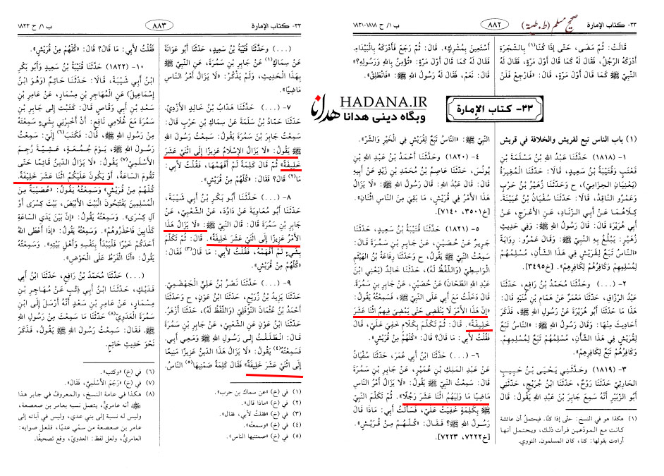 حديث الاثني عشر خليفة